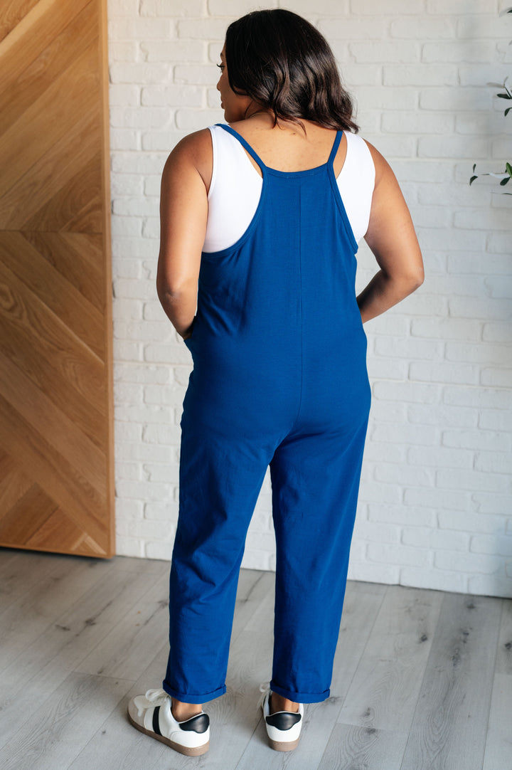 Zenana Totally Me Spaghetti Strap Jumpsuit in Light Navy-Jumpsuits & Rompers-Ave Shops-[option4]-[option5]-[option6]-[option7]-[option8]-Shop-Boutique-Clothing-for-Women-Online