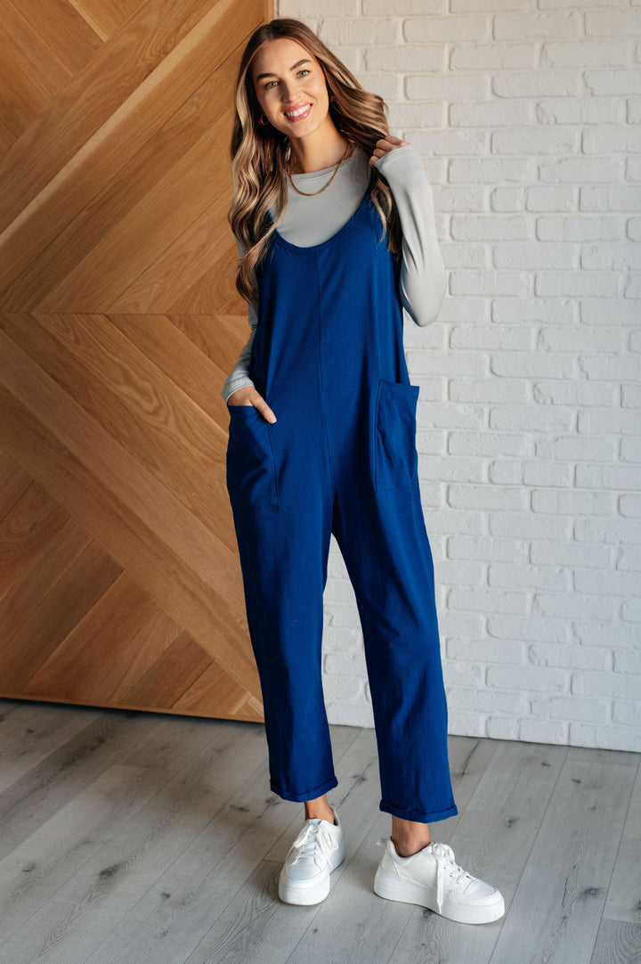 Zenana Totally Me Spaghetti Strap Jumpsuit in Light Navy-Jumpsuits & Rompers-Ave Shops-[option4]-[option5]-[option6]-[option7]-[option8]-Shop-Boutique-Clothing-for-Women-Online