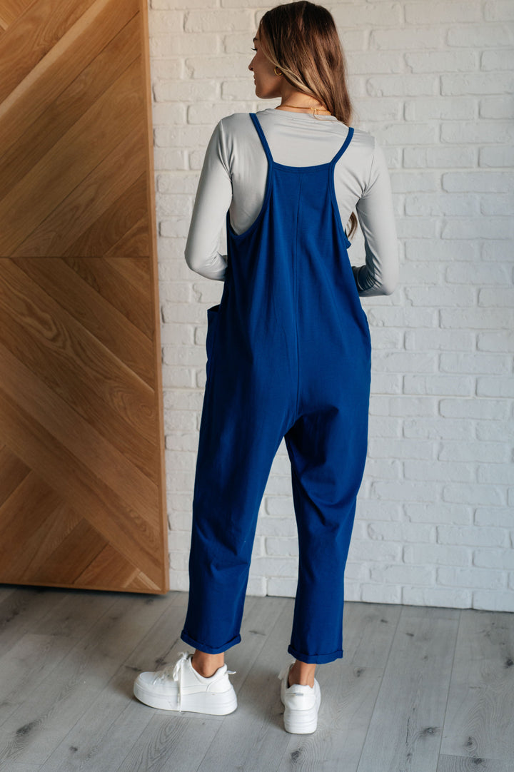 Zenana Totally Me Spaghetti Strap Jumpsuit in Light Navy-Jumpsuits & Rompers-Ave Shops-[option4]-[option5]-[option6]-[option7]-[option8]-Shop-Boutique-Clothing-for-Women-Online