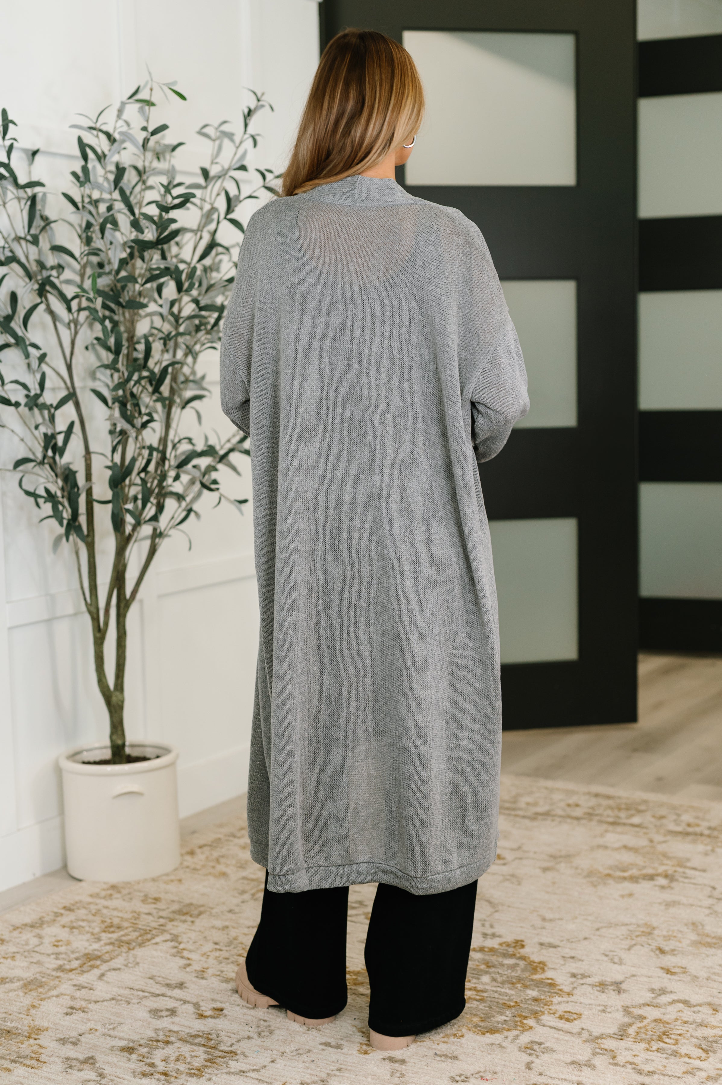 Travel Hideaway Open Front Cardigan in Soft Grey-Womens-Ave Shops-[option4]-[option5]-[option6]-[option7]-[option8]-Shop-Boutique-Clothing-for-Women-Online