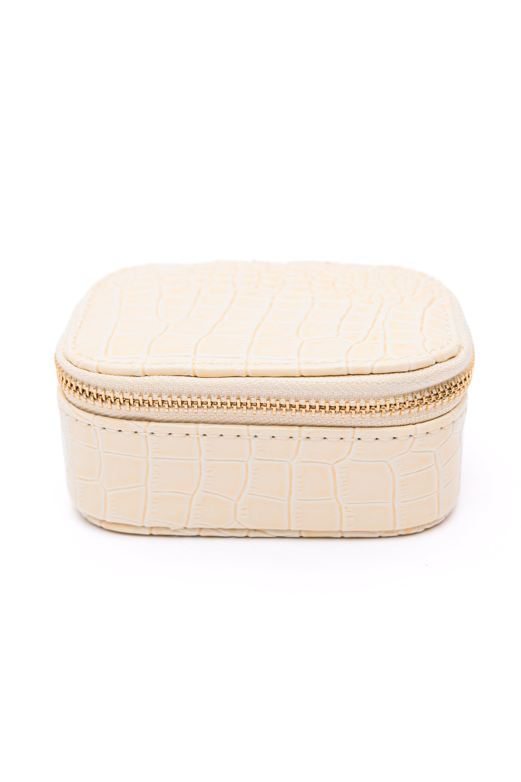 Travel Jewelry Case in Cream Snakeskin-Accessories-Ave Shops-OS-[option4]-[option5]-[option6]-[option7]-[option8]-Shop-Boutique-Clothing-for-Women-Online