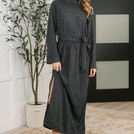 Travel Plush Knit Dress in Charcoal-Womens-Ave Shops-[option4]-[option5]-[option6]-[option7]-[option8]-Shop-Boutique-Clothing-for-Women-Online