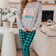 Merry Christmas Sweatshirt in Grey-Tops-Ave Shops-[option4]-[option5]-[option6]-[option7]-[option8]-Shop-Boutique-Clothing-for-Women-Online