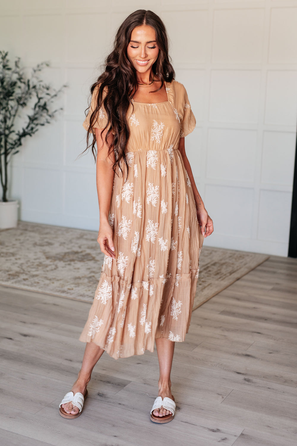 Trusting My Intuition Balloon Sleeve Dress in Camel-Dresses-Ave Shops-[option4]-[option5]-[option6]-[option7]-[option8]-Shop-Boutique-Clothing-for-Women-Online