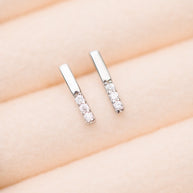 Twin Sparkle Silver Stud Earrings-Accessories-Ave Shops-[option4]-[option5]-[option6]-[option7]-[option8]-Shop-Boutique-Clothing-for-Women-Online