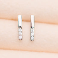 Twin Sparkle Silver Stud Earrings-Accessories-Ave Shops-[option4]-[option5]-[option6]-[option7]-[option8]-Shop-Boutique-Clothing-for-Women-Online