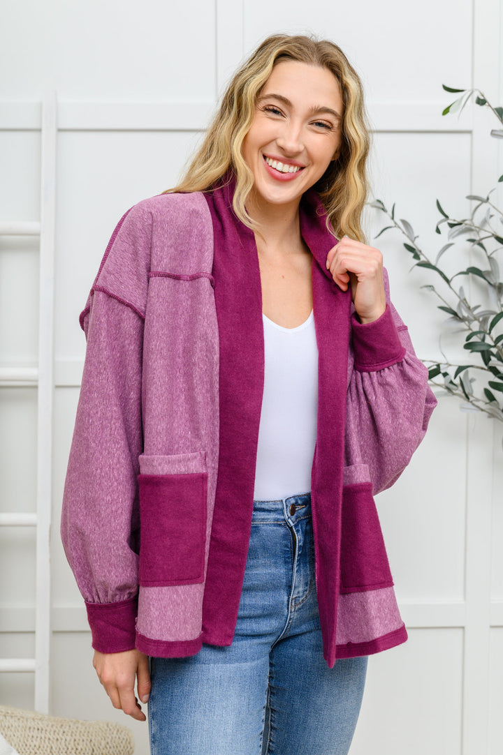 Two Hearts Jacket In Plum-Womens-Ave Shops-[option4]-[option5]-[option6]-[option7]-[option8]-Shop-Boutique-Clothing-for-Women-Online