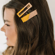 Two Tone Hair Clip Set in Yellow-Accessories-Ave Shops-[option4]-[option5]-[option6]-[option7]-[option8]-Shop-Boutique-Clothing-for-Women-Online