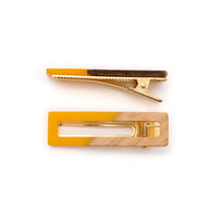 Two Tone Hair Clip Set in Yellow-Accessories-Ave Shops-[option4]-[option5]-[option6]-[option7]-[option8]-Shop-Boutique-Clothing-for-Women-Online
