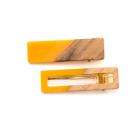 Two Tone Hair Clip Set in Yellow-Accessories-Ave Shops-[option4]-[option5]-[option6]-[option7]-[option8]-Shop-Boutique-Clothing-for-Women-Online