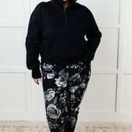 Under Her Spell Half Zip Pullover in Black-Tops-Ave Shops-[option4]-[option5]-[option6]-[option7]-[option8]-Shop-Boutique-Clothing-for-Women-Online