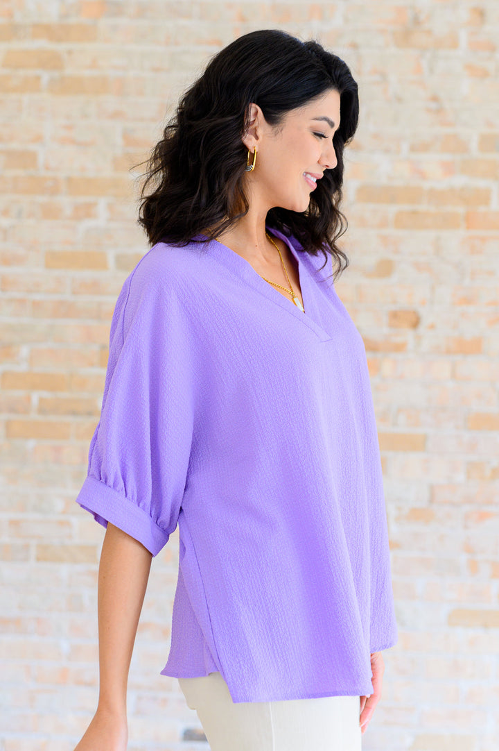 Up For Anything V-Neck Blouse in Lavender-Tops-Ave Shops-[option4]-[option5]-[option6]-[option7]-[option8]-Shop-Boutique-Clothing-for-Women-Online