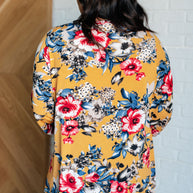V-Neck Scoop Hem Top in Marigold Floral-Tops-Ave Shops-[option4]-[option5]-[option6]-[option7]-[option8]-Shop-Boutique-Clothing-for-Women-Online