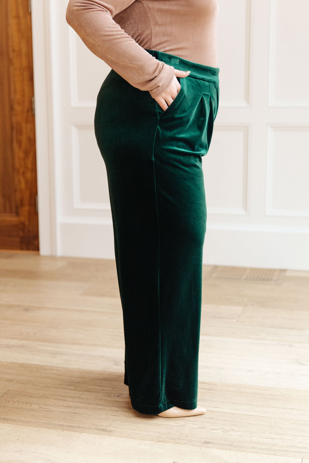 Velvet Elvis Wide Leg Velvet Pants-Bottoms-Ave Shops-[option4]-[option5]-[option6]-[option7]-[option8]-Shop-Boutique-Clothing-for-Women-Online