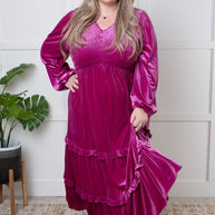 Velvet Flamenco Maxi Dress-Dresses-Ave Shops-[option4]-[option5]-[option6]-[option7]-[option8]-Shop-Boutique-Clothing-for-Women-Online