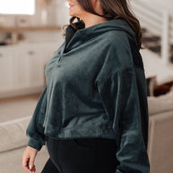 Velvet Icon Hoodie In Grey Blue-Tops-Ave Shops-[option4]-[option5]-[option6]-[option7]-[option8]-Shop-Boutique-Clothing-for-Women-Online