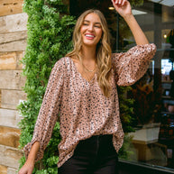 Vivian Satin Blouse in Rose Gold-Womens-Ave Shops-[option4]-[option5]-[option6]-[option7]-[option8]-Shop-Boutique-Clothing-for-Women-Online