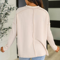 Zenana Wander & Rest Cable Ribbed Knit Drop Shoulder Top in Sand Beige-Womens-Ave Shops-[option4]-[option5]-[option6]-[option7]-[option8]-Shop-Boutique-Clothing-for-Women-Online