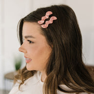 Wavy Clip Set Pink Pearl-Accessories-Ave Shops-[option4]-[option5]-[option6]-[option7]-[option8]-Shop-Boutique-Clothing-for-Women-Online