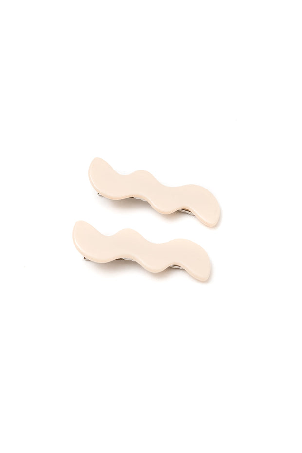 Wavy Clip Set in Cream-Accessories-Ave Shops-[option4]-[option5]-[option6]-[option7]-[option8]-Shop-Boutique-Clothing-for-Women-Online