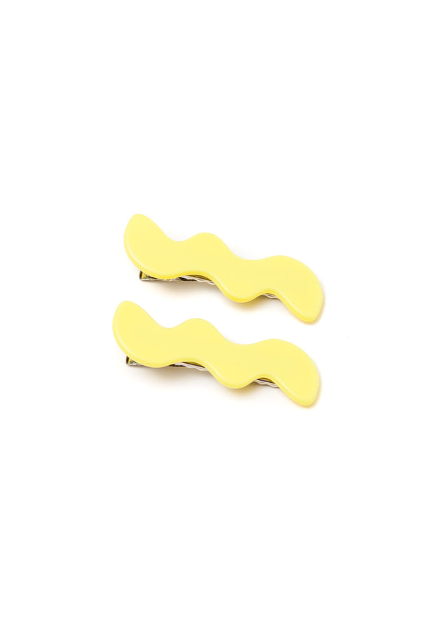 Wavy Clip Set in Yellow-Accessories-Ave Shops-[option4]-[option5]-[option6]-[option7]-[option8]-Shop-Boutique-Clothing-for-Women-Online