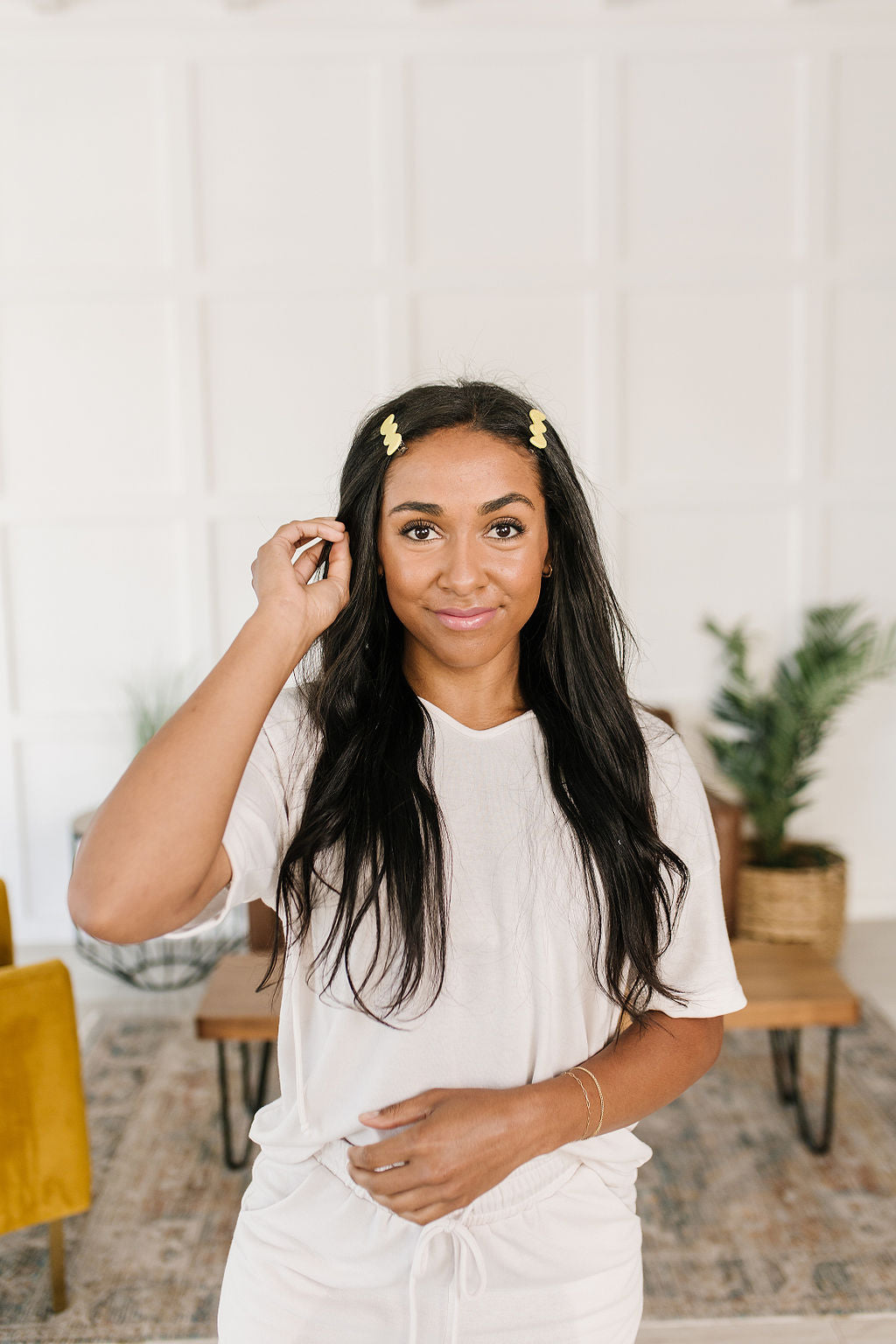 Wavy Clip Set in Yellow-Accessories-Ave Shops-[option4]-[option5]-[option6]-[option7]-[option8]-Shop-Boutique-Clothing-for-Women-Online