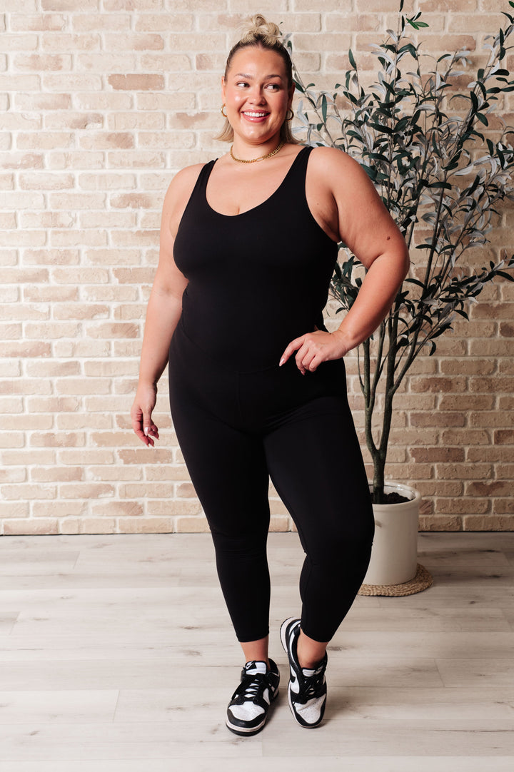 Way to Push Active Bodysuit in Black-Bodysuits-Ave Shops-[option4]-[option5]-[option6]-[option7]-[option8]-Shop-Boutique-Clothing-for-Women-Online