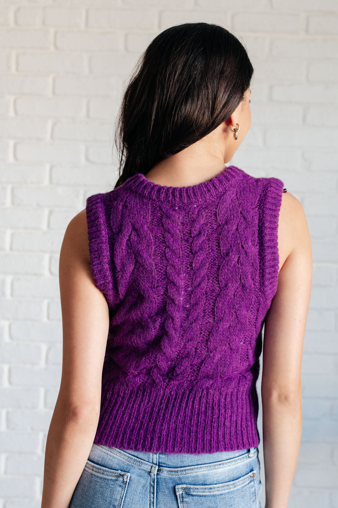 What's On Your Mind Cable Knit Vest-Tops-Ave Shops-[option4]-[option5]-[option6]-[option7]-[option8]-Shop-Boutique-Clothing-for-Women-Online