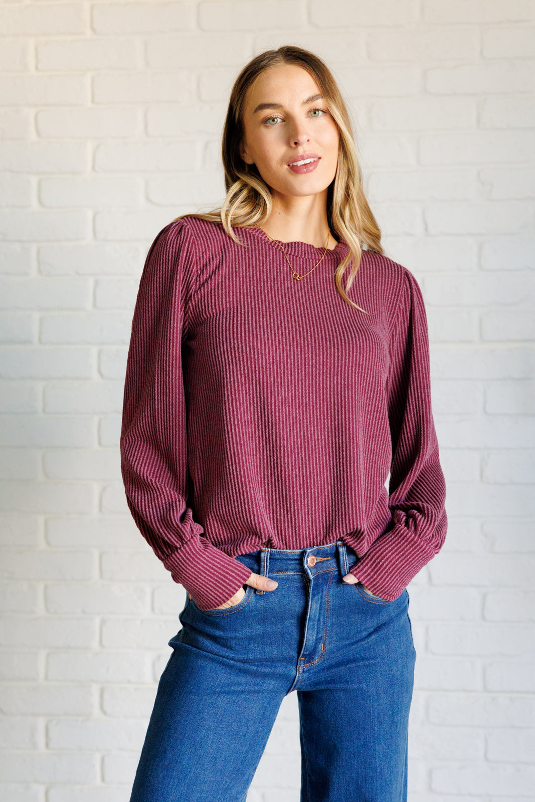 When the Sun Goes Down Mineral Wash Ribbed Knit Top in Wine-Tops-Ave Shops-[option4]-[option5]-[option6]-[option7]-[option8]-Shop-Boutique-Clothing-for-Women-Online