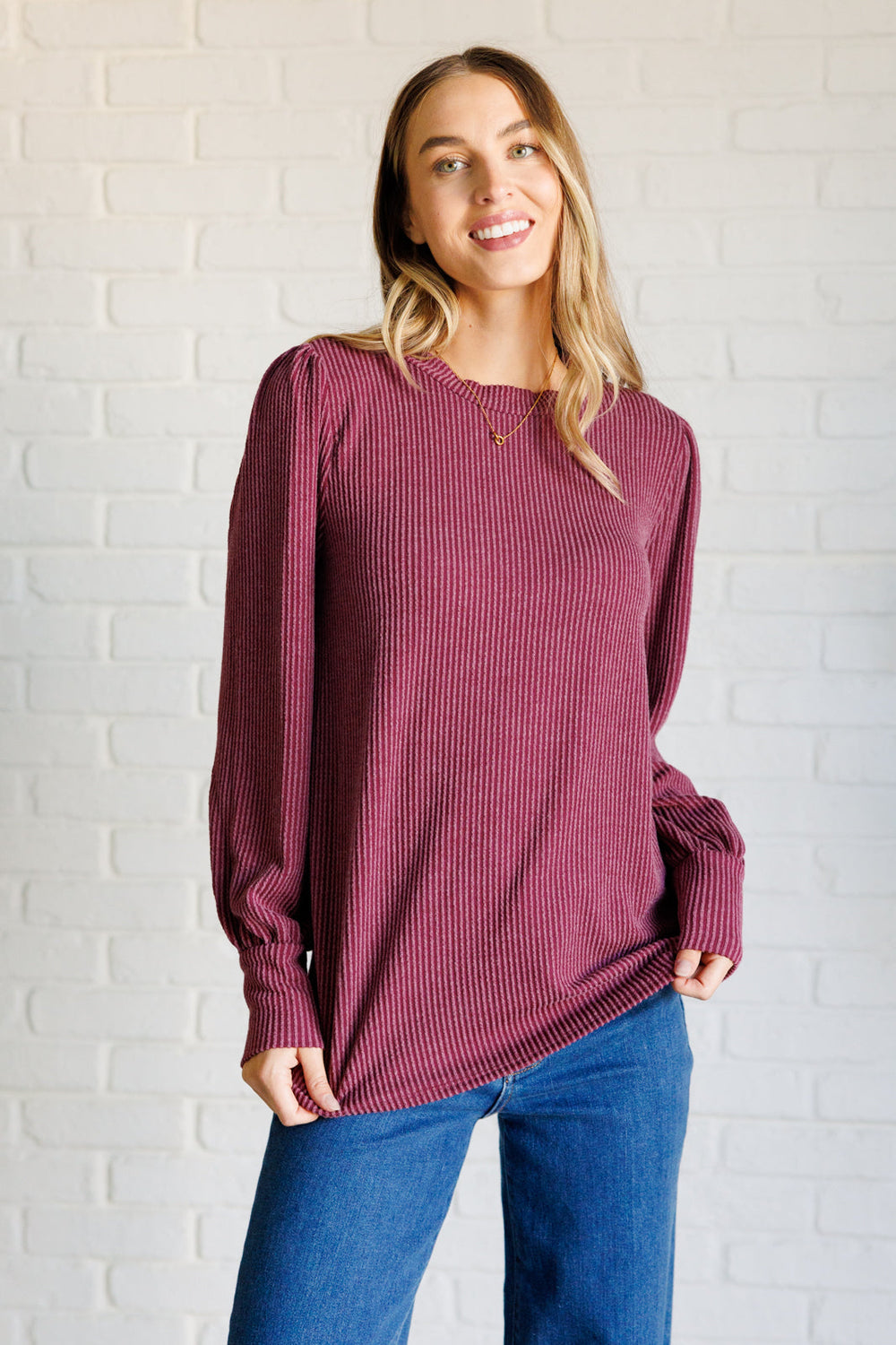 When the Sun Goes Down Mineral Wash Ribbed Knit Top in Wine-Tops-Ave Shops-[option4]-[option5]-[option6]-[option7]-[option8]-Shop-Boutique-Clothing-for-Women-Online