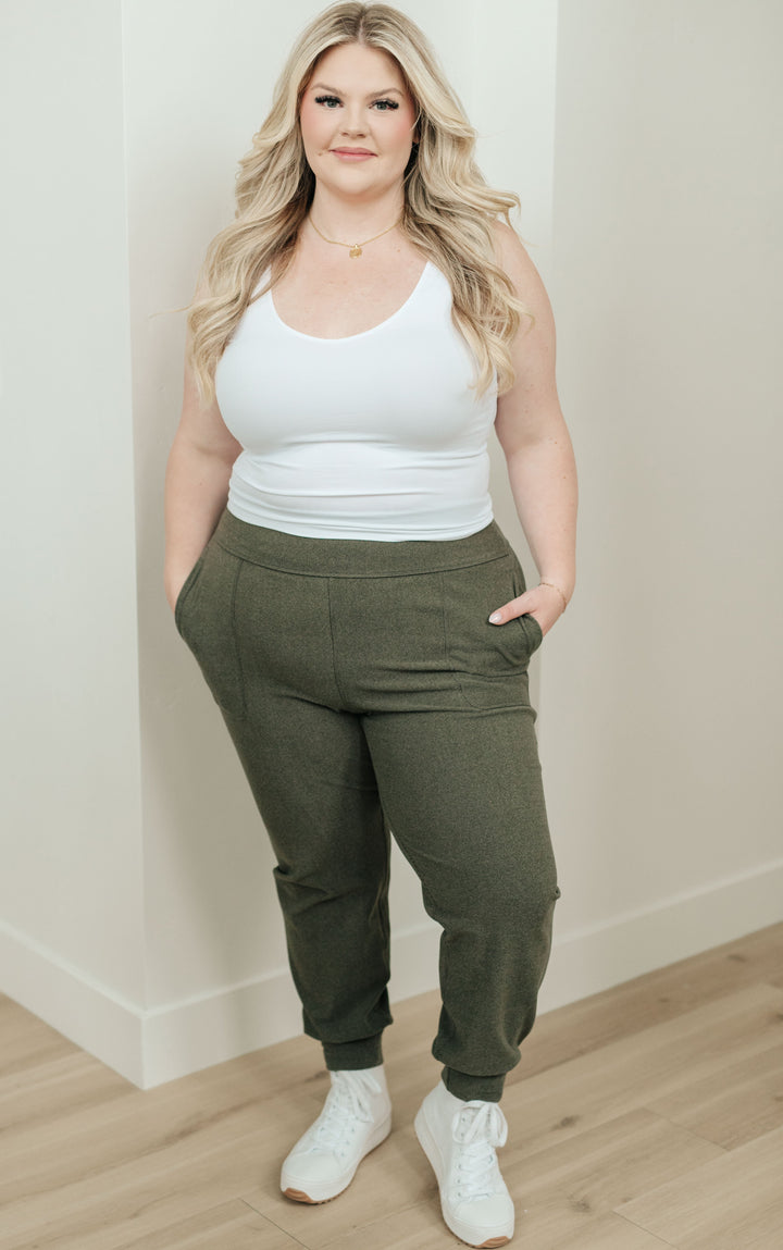 Where Are You High Rise Joggers in Olive-Athleisure-Ave Shops-[option4]-[option5]-[option6]-[option7]-[option8]-Shop-Boutique-Clothing-for-Women-Online