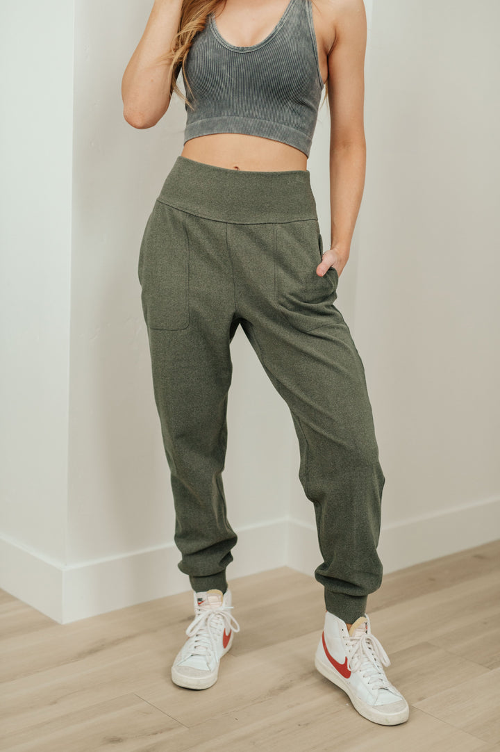 Where Are You High Rise Joggers in Olive-Athleisure-Ave Shops-[option4]-[option5]-[option6]-[option7]-[option8]-Shop-Boutique-Clothing-for-Women-Online