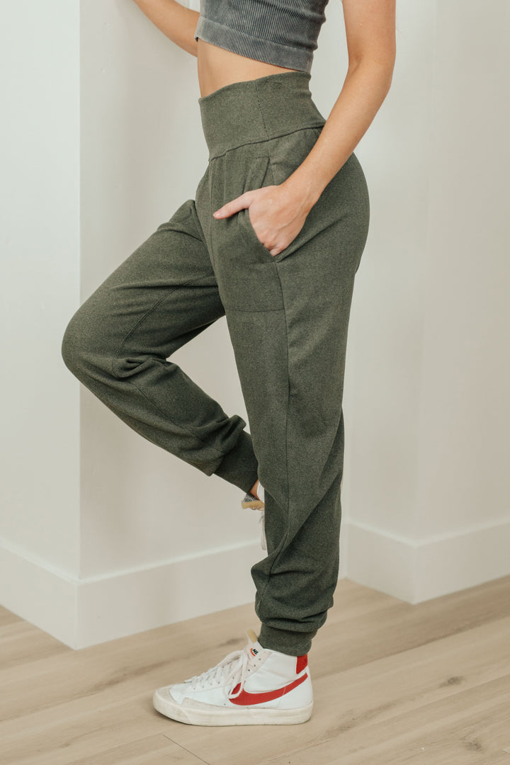 Where Are You High Rise Joggers in Olive-Athleisure-Ave Shops-[option4]-[option5]-[option6]-[option7]-[option8]-Shop-Boutique-Clothing-for-Women-Online