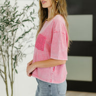 Who's That Girl Crochet Pocket T-Shirt-Womens-Ave Shops-[option4]-[option5]-[option6]-[option7]-[option8]-Shop-Boutique-Clothing-for-Women-Online