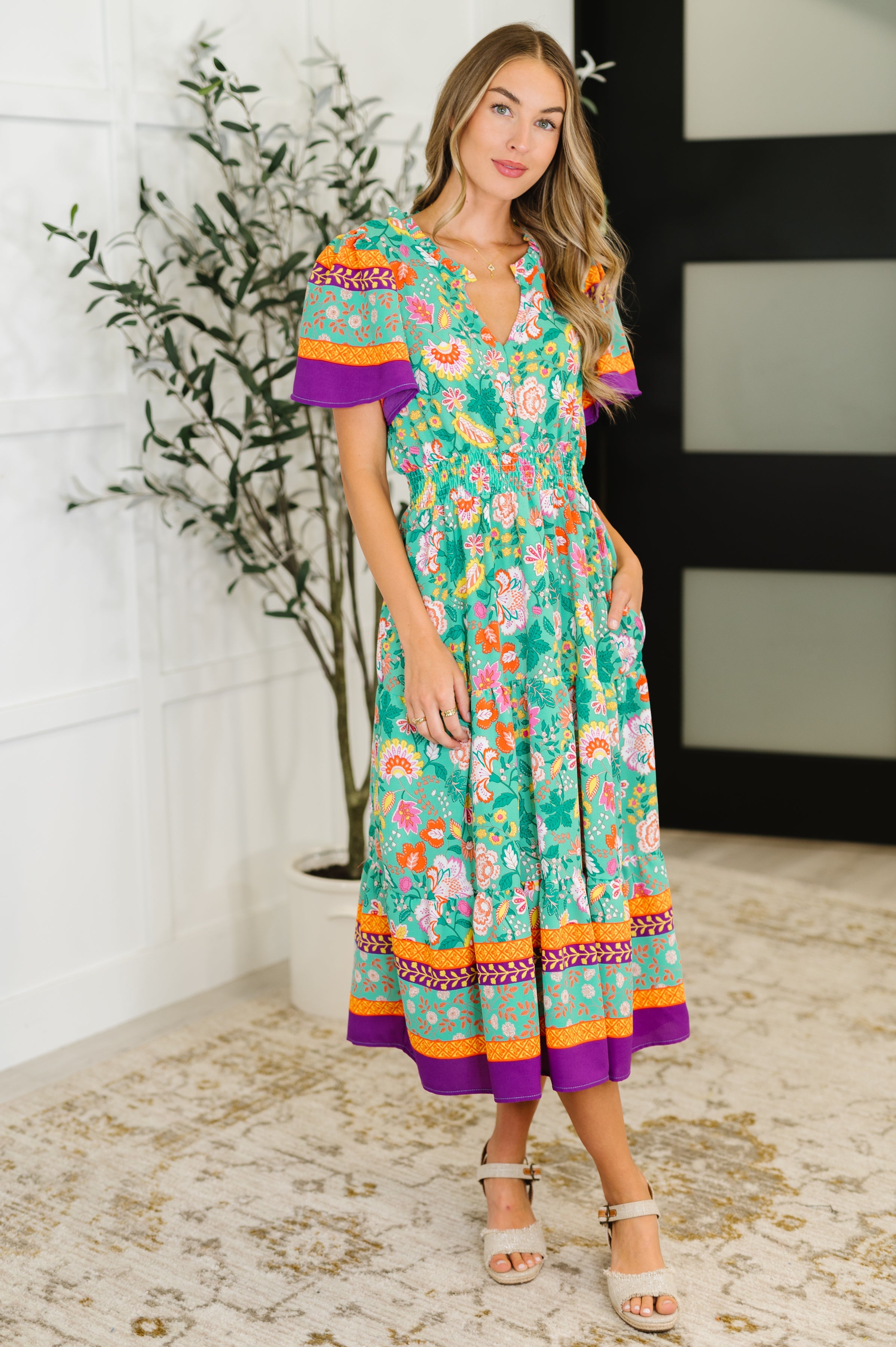 Wildflower Wish Gathered Tier Dress in Mint-Womens-Ave Shops-[option4]-[option5]-[option6]-[option7]-[option8]-Shop-Boutique-Clothing-for-Women-Online