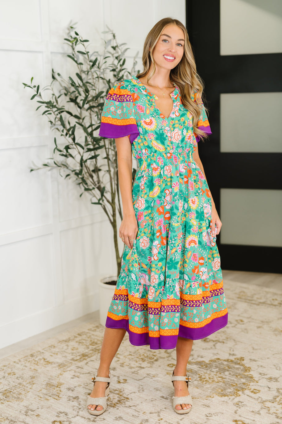 Wildflower Wish Gathered Tier Dress in Mint-Womens-Ave Shops-[option4]-[option5]-[option6]-[option7]-[option8]-Shop-Boutique-Clothing-for-Women-Online