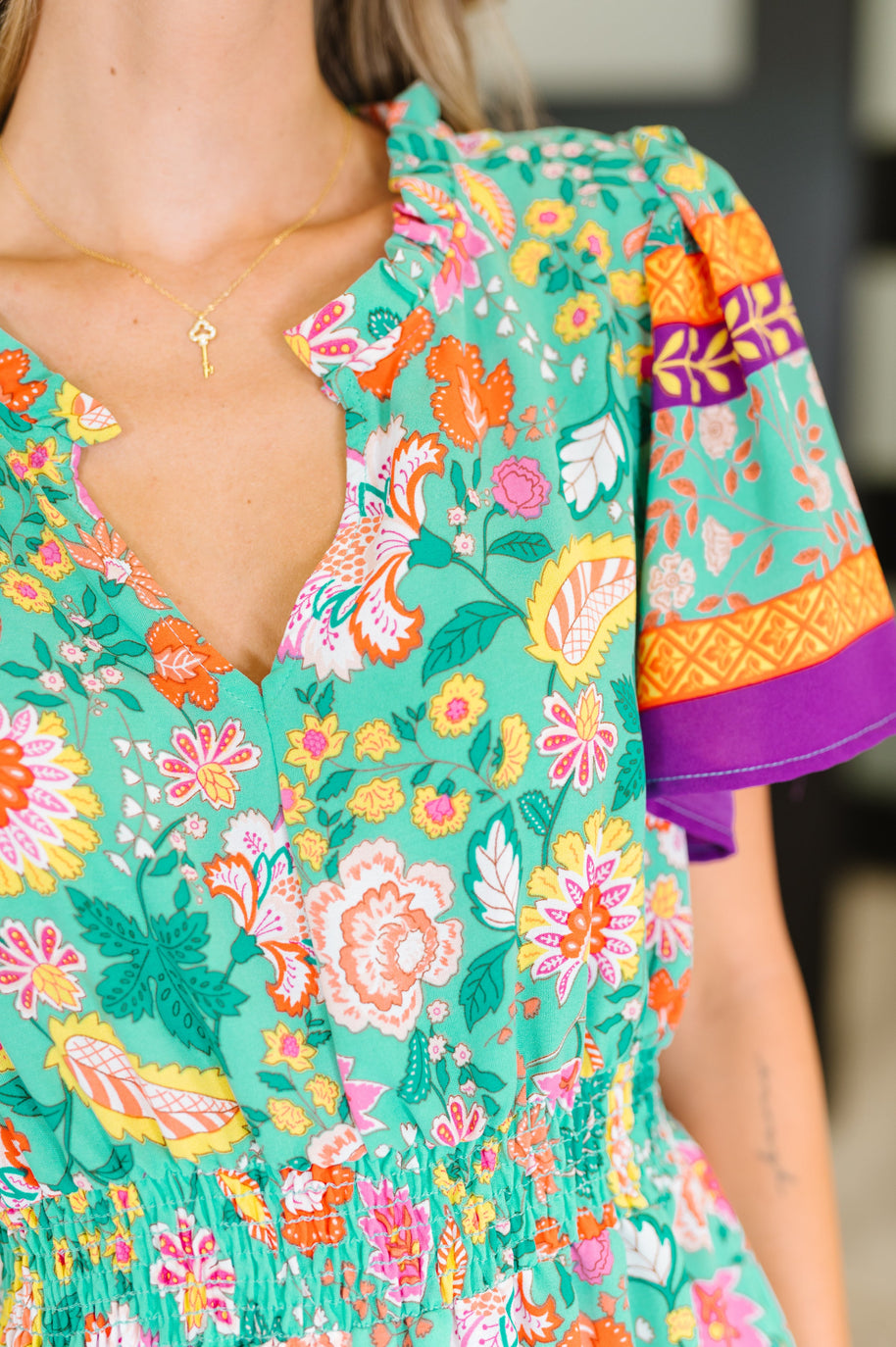 Wildflower Wish Gathered Tier Dress in Mint-Womens-Ave Shops-[option4]-[option5]-[option6]-[option7]-[option8]-Shop-Boutique-Clothing-for-Women-Online