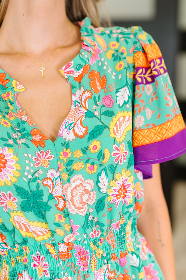 Wildflower Wish Gathered Tier Dress in Mint-Womens-Ave Shops-[option4]-[option5]-[option6]-[option7]-[option8]-Shop-Boutique-Clothing-for-Women-Online