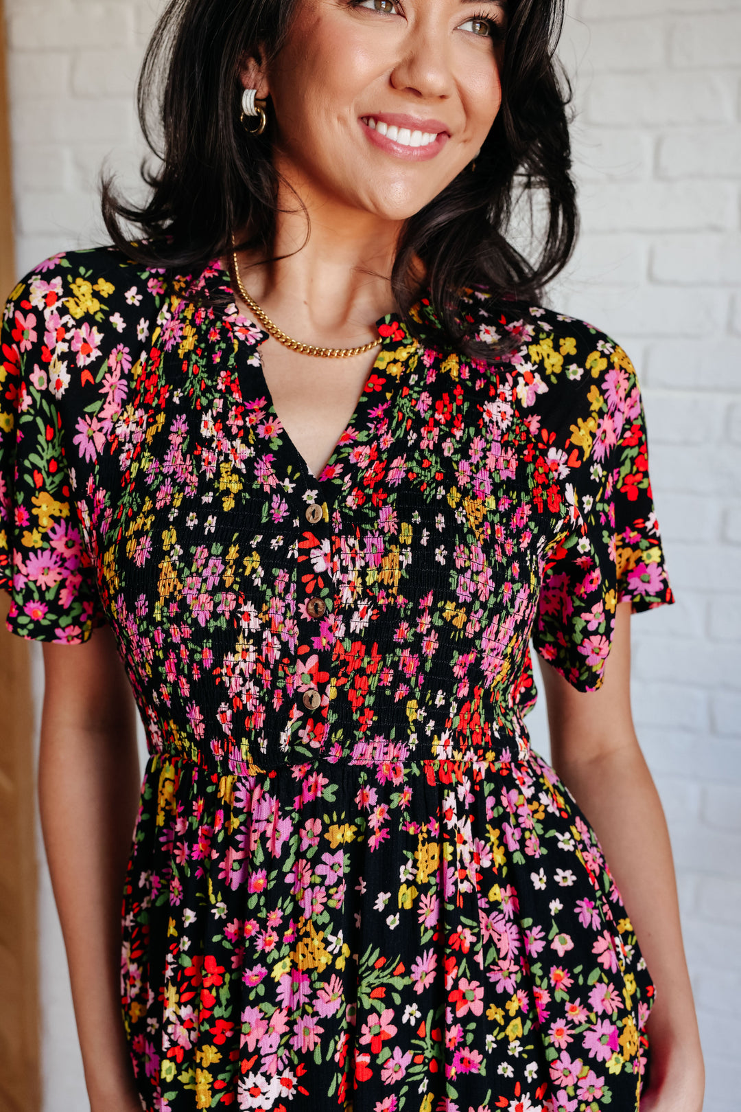 Wildflower and Barley V-Neck Button Up Dress-Dresses-Ave Shops-[option4]-[option5]-[option6]-[option7]-[option8]-Shop-Boutique-Clothing-for-Women-Online