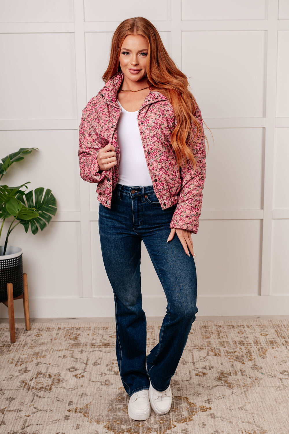 Wish Me Well Floral Printed Puffer Jacket in Rose Multi-Layers-Ave Shops-[option4]-[option5]-[option6]-[option7]-[option8]-Shop-Boutique-Clothing-for-Women-Online