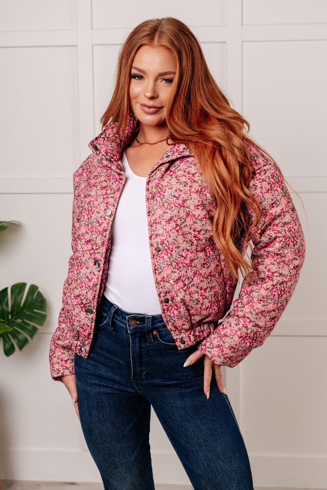 Wish Me Well Floral Printed Puffer Jacket in Rose Multi-Layers-Ave Shops-[option4]-[option5]-[option6]-[option7]-[option8]-Shop-Boutique-Clothing-for-Women-Online