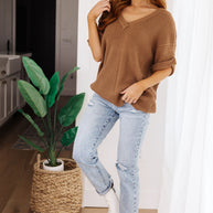 Wonder Why V-Neck Short Sleeve Sweater-Tops-Ave Shops-[option4]-[option5]-[option6]-[option7]-[option8]-Shop-Boutique-Clothing-for-Women-Online