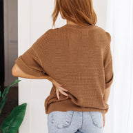 Wonder Why V-Neck Short Sleeve Sweater-Tops-Ave Shops-[option4]-[option5]-[option6]-[option7]-[option8]-Shop-Boutique-Clothing-for-Women-Online