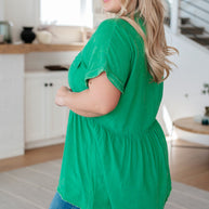 Working In The Garden Button Up Peplum Blouse-Tops-Ave Shops-[option4]-[option5]-[option6]-[option7]-[option8]-Shop-Boutique-Clothing-for-Women-Online