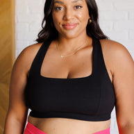 Rae Mode Working Out My Ego Cross Back Sports Bra in Black-Athleisure-Ave Shops-[option4]-[option5]-[option6]-[option7]-[option8]-Shop-Boutique-Clothing-for-Women-Online