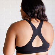 Rae Mode Working Out My Ego Cross Back Sports Bra in Black-Athleisure-Ave Shops-[option4]-[option5]-[option6]-[option7]-[option8]-Shop-Boutique-Clothing-for-Women-Online