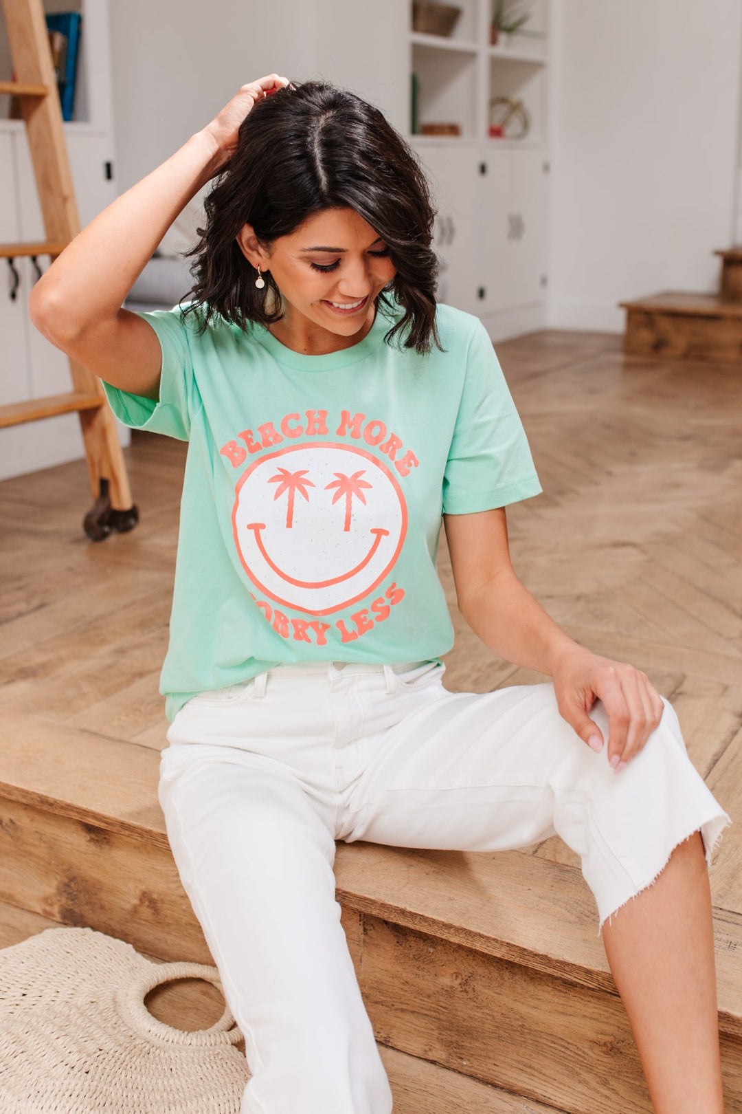 Worry Less T-Shirt-Womens-Ave Shops-[option4]-[option5]-[option6]-[option7]-[option8]-Shop-Boutique-Clothing-for-Women-Online