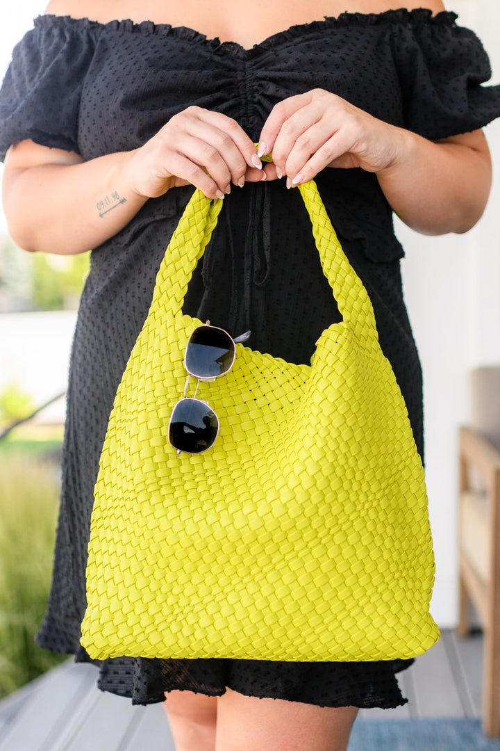 Woven and Worn Tote in Citron-Accessories-Ave Shops-OS-[option4]-[option5]-[option6]-[option7]-[option8]-Shop-Boutique-Clothing-for-Women-Online