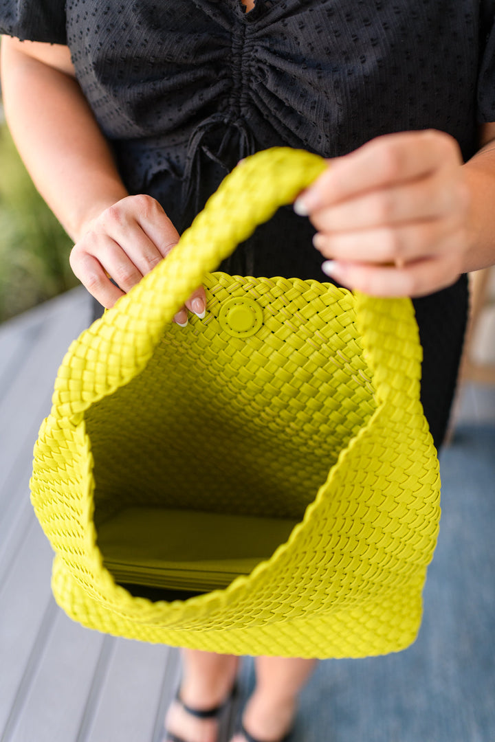 Woven and Worn Tote in Citron-Accessories-Ave Shops-OS-[option4]-[option5]-[option6]-[option7]-[option8]-Shop-Boutique-Clothing-for-Women-Online