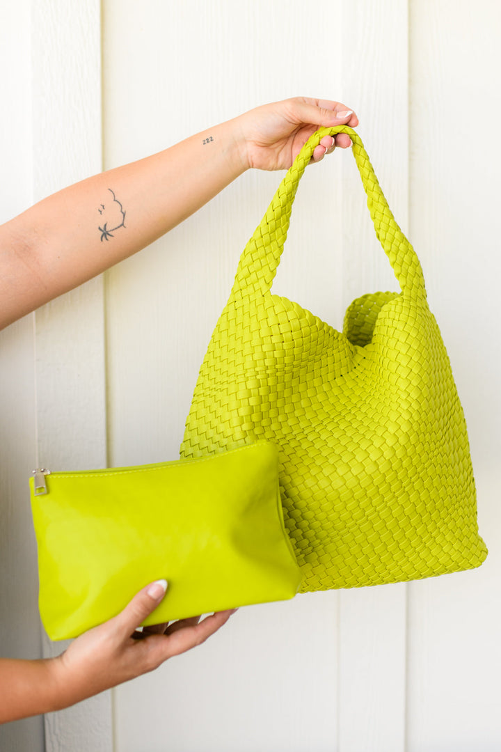 Woven and Worn Tote in Citron-Accessories-Ave Shops-OS-[option4]-[option5]-[option6]-[option7]-[option8]-Shop-Boutique-Clothing-for-Women-Online